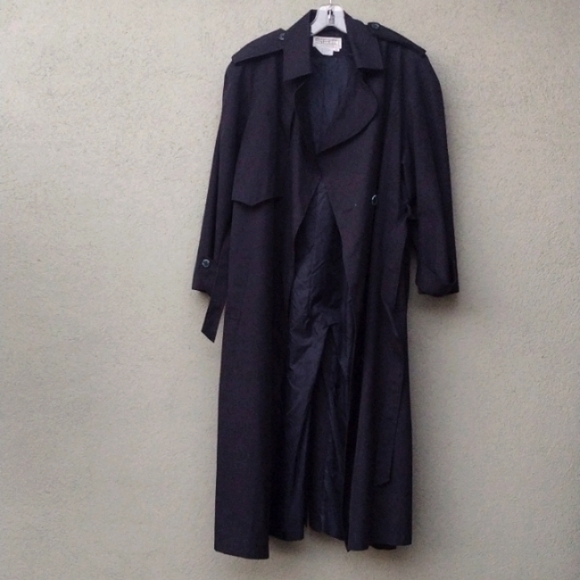 Vintage S.B.II by Bitterman Navy Trenchcoat 12 - Picture 1 of 10